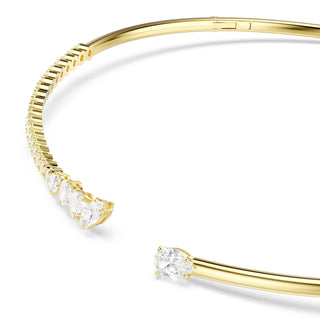 Mesmera choker, Mixed cuts, White, 18K gold finish