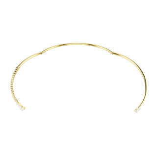 Mesmera choker, Mixed cuts, White, 18K gold finish