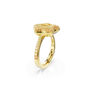 Sublima ring, Round cut, Star, Multicolored, 18K gold finish