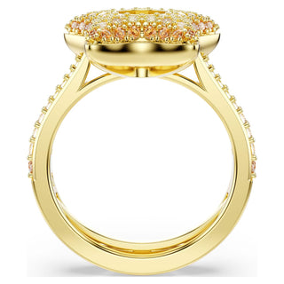 Sublima ring, Round cut, Star, Multicolored, 18K gold finish