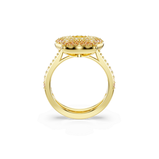 Sublima ring, Round cut, Star, Multicolored, 18K gold finish
