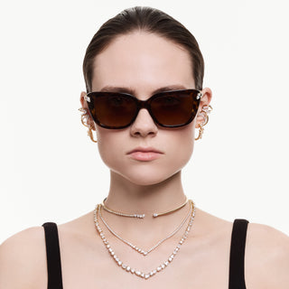 Sunglasses, Cat-eye shape, SK6065, Havana