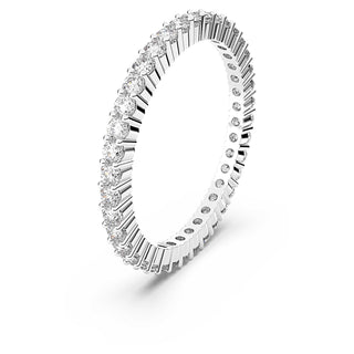 Matrix Vittore ring, Round cut, White, Silver-tone finish