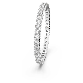 Matrix Vittore ring, Round cut, White, Silver-tone finish