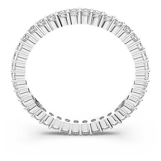 Matrix Vittore ring, Round cut, White, Silver-tone finish