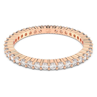 Matrix Vittore Ring, Round cut, White, 18K rose gold finish