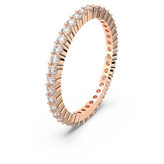 Matrix Vittore Ring, Round cut, White, 18K rose gold finish