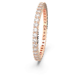 Matrix Vittore Ring, Round cut, White, 18K rose gold finish