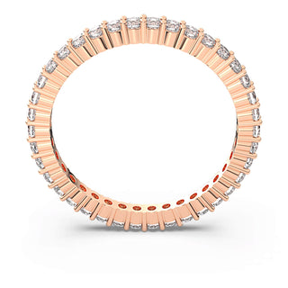 Matrix Vittore Ring, Round cut, White, 18K rose gold finish