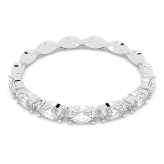 Matrix Vittore ring, Marquise cut, White, Rhodium plated