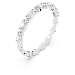 Matrix Vittore ring, Marquise cut, White, Rhodium plated