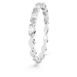 Matrix Vittore ring, Marquise cut, White, Rhodium plated