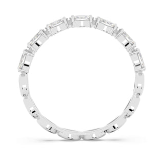 Matrix Vittore ring, Marquise cut, White, Rhodium plated