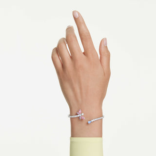 Ariana Grande x Swarovski bangle, Mixed cuts, Dragonfly, Multicolored, Rhodium plated