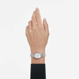 Dextera octagon watch, Swiss Made, Metal bracelet, Silver tone, Stainless steel