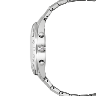 Dextera tachymetre watch, Swiss Made, Metal bracelet, Silver tone, Stainless steel