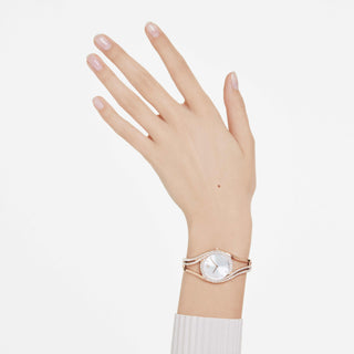 Hyperbola bangle watch, Swiss Made, Metal bracelet, Rose gold tone, Rose gold-tone finish