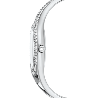 Hyperbola bangle watch, Swiss Made, Metal bracelet, Silver tone, Stainless steel