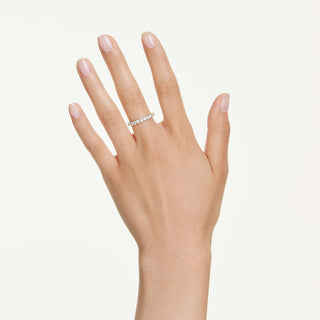 Matrix Vittore band ring, Round cut, White, 18K gold finish