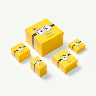 Minions Bob charm, Pavé, Multicolored, 18K gold finish