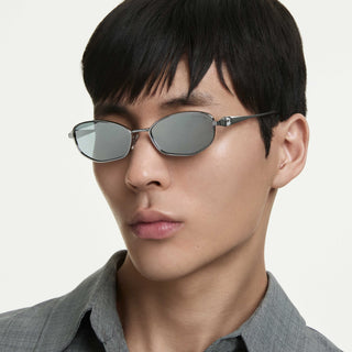 Sunglasses, Pillow shape, SK7042, Silver tone