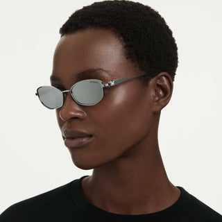 Sunglasses, Pillow shape, SK7042, Silver tone