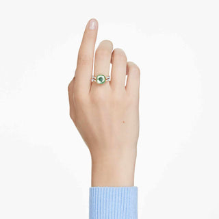Chroma ring, Cushion cut, Multicolored, 18K gold finish