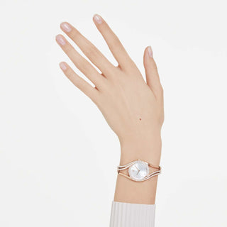 Hyperbola bangle watch, Swiss Made, Metal bracelet, Rose gold tone, Rose gold-tone finish