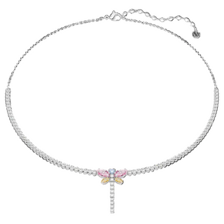 Ariana Grande x Swarovski Tennis Y necklace
Mixed cuts, Dragonfly, Multicolored, Rhodium plated
