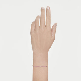 Only bracelet, Round cut, Pink, 18K rose gold finish