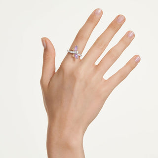 Ariana Grande x Swarovski motif ring
Mixed cuts, Dragonfly, Multicolored, Rhodium plated