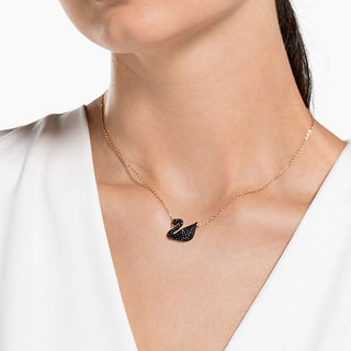 Iconic Swan Pendant
Black, Rose Gold Plated