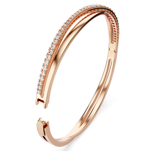 Hyperbola bracelet
White, Rose gold-tone plated