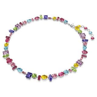 Gema necklace
Mixed cuts, Multicolored, Rhodium plated
