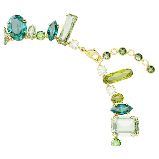 Gema necklace
Mixed cuts, Green, Gold-tone plated