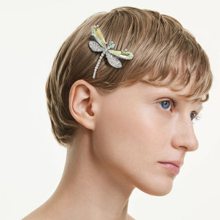 Ariana Grande x Swarovski brooch and hair accessory
Mixed cuts, Dragonfly, Green, Rhodium plated