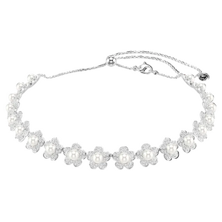 Ariana Grande x Swarovski choker
Crystal pearl, Round cut, White, Rhodium plated