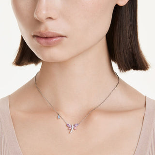Ariana Grande x Swarovski pendant
Mixed cuts, Dragonfly, Multicolored, Rhodium plated