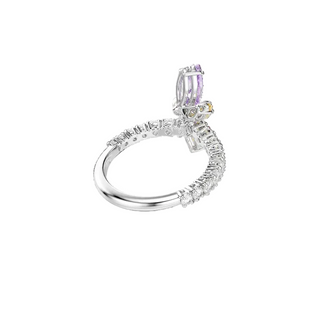 Ariana Grande x Swarovski motif ring
Mixed cuts, Dragonfly, Multicolored, Rhodium plated