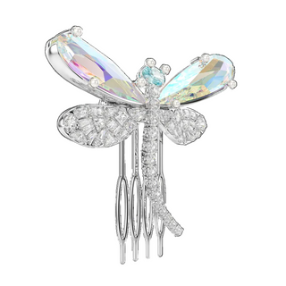 Ariana Grande x Swarovski brooch and hair accessory
Mixed cuts, Dragonfly, Green, Rhodium plated