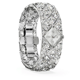 Curiosa bangle watch
Crystal bracelet, Silver tone, Stainless steel