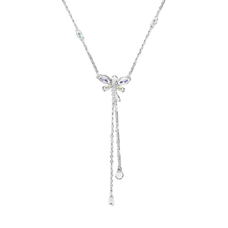 Ariana Grande x Swarovski Y necklace
Mixed cuts, Dragonfly, Multicolored, Rhodium plated