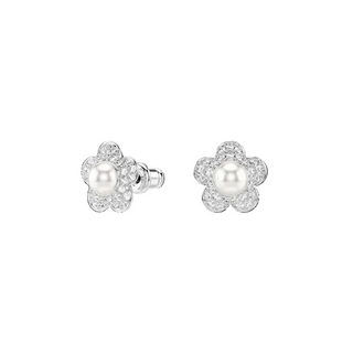 Ariana Grande x Swarovski set
Crystal pearl, Round cut, Flower, White, Rhodium plated