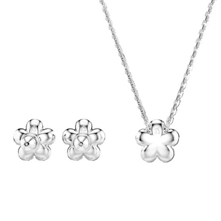 Ariana Grande x Swarovski set
Crystal pearl, Round cut, Flower, White, Rhodium plated