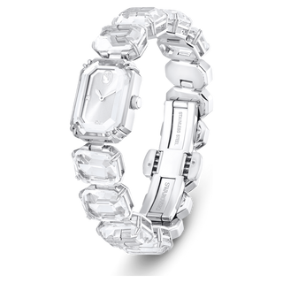 Millenia Watch
Octagon cut bracelet, White, Stainless Steel