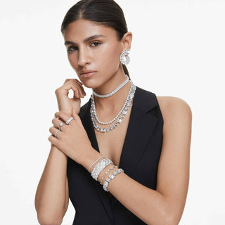 Curiosa bangle watch
Crystal bracelet, Silver tone, Stainless steel