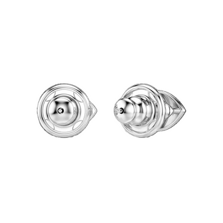 Luckily stud earrings
Round cut, Pavé, Eye, White, Rhodium plated