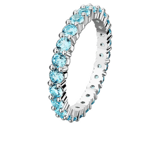 Matrix ring
Round cut, Blue, Rhodium plated