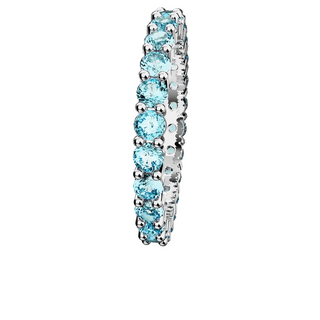 Matrix ring
Round cut, Blue, Rhodium plated