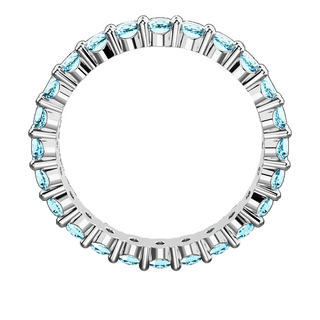 Matrix ring
Round cut, Blue, Rhodium plated